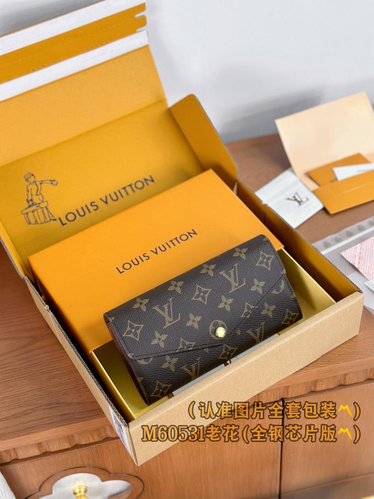 M60531 Laohua Alevel all steel versionPersonalized customizationSARAH walletAs one of Louis Vuittons classic designs the Sarah wallet blends Monogr