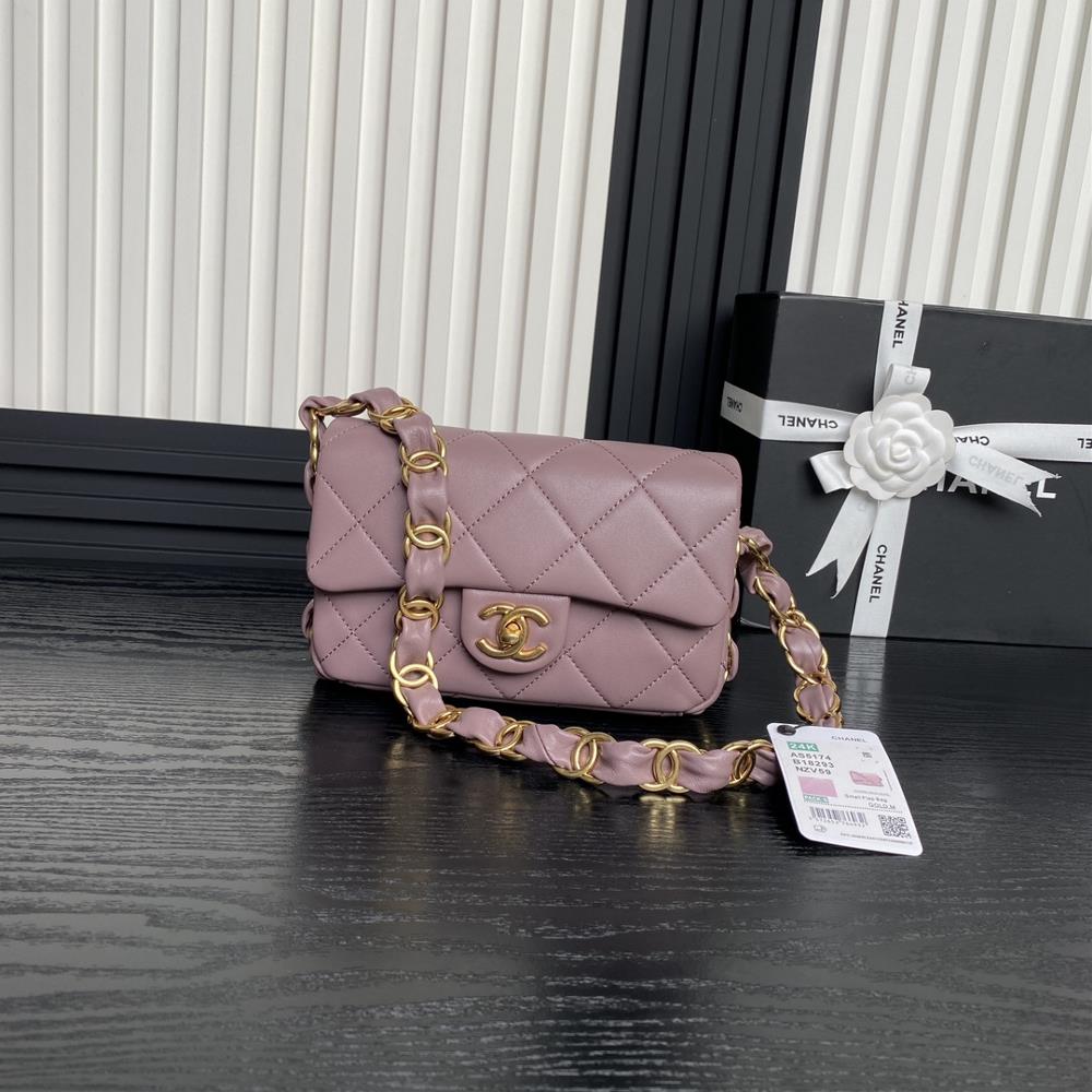 Chanel24K Premium AS5174 Underarm Bag Double C Coarse Chain Sheepskin Leather with Vintage Metal Unique Design Style More Temperament Very Versatile s