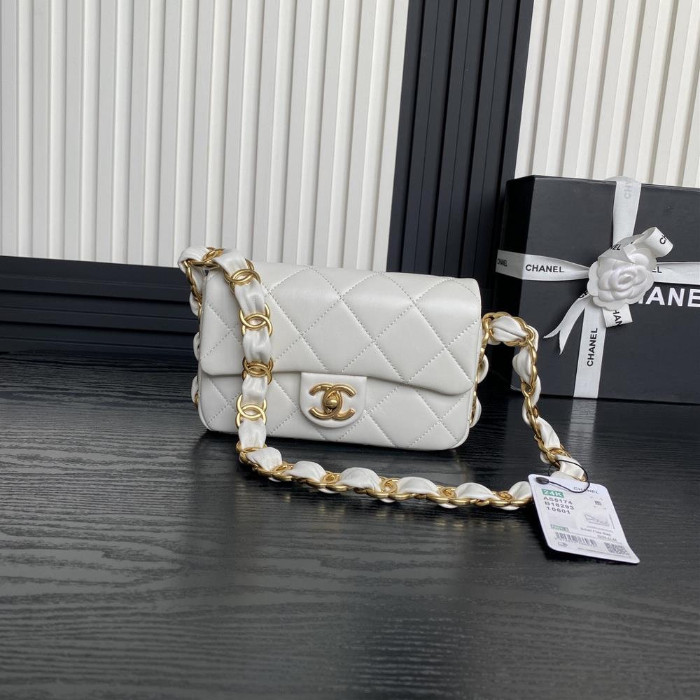 Chanel24K Premium AS5174 Underarm Bag Double C Coarse Chain Sheepskin Leather with Vintage Metal Unique Design Style More Temperament Very Versatile s