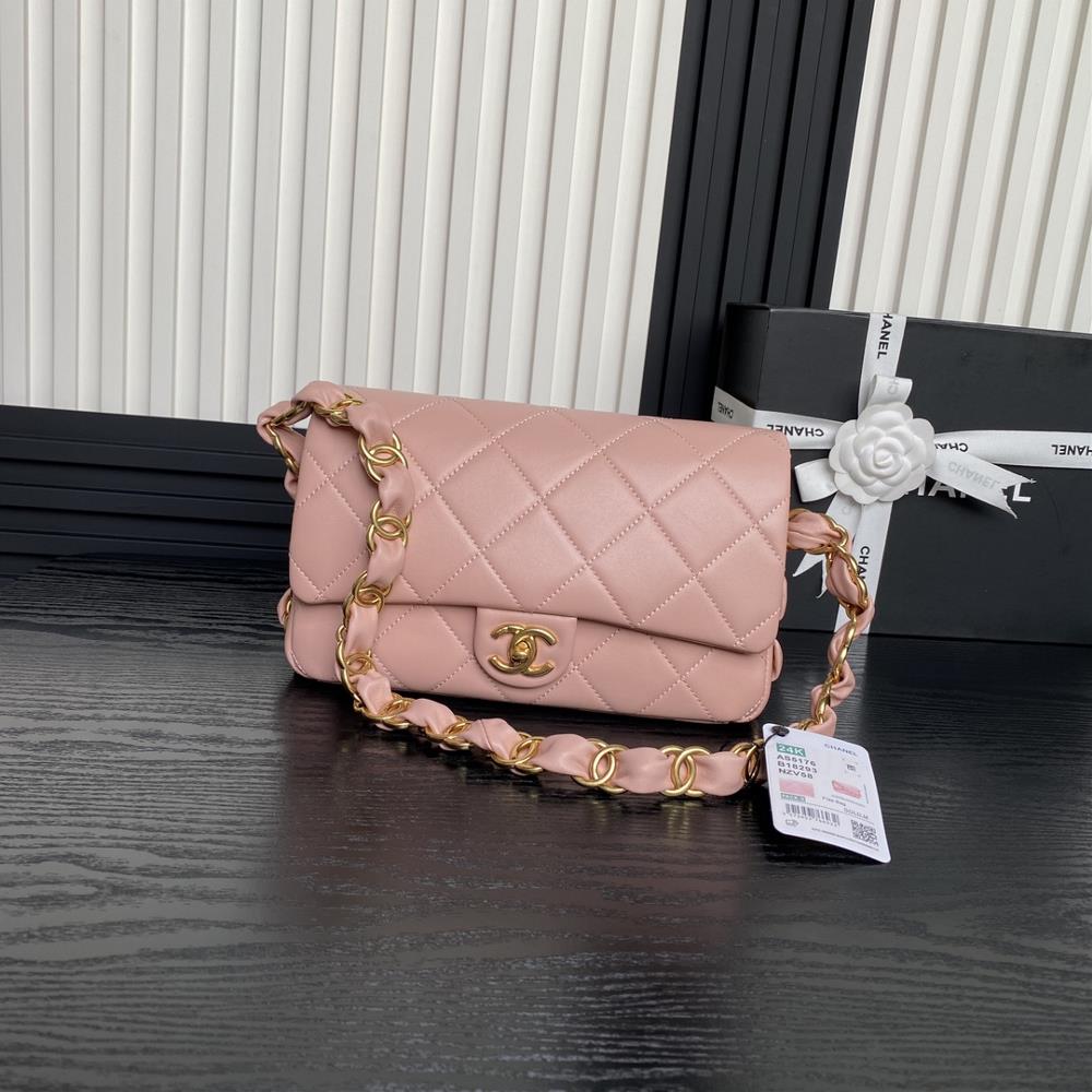 Chanel24K Premium AS5176 Underarm Bag Double C Coarse Chain Sheepskin Leather with Vintage Metal Unique Design Style More Temperament Very Versatile s