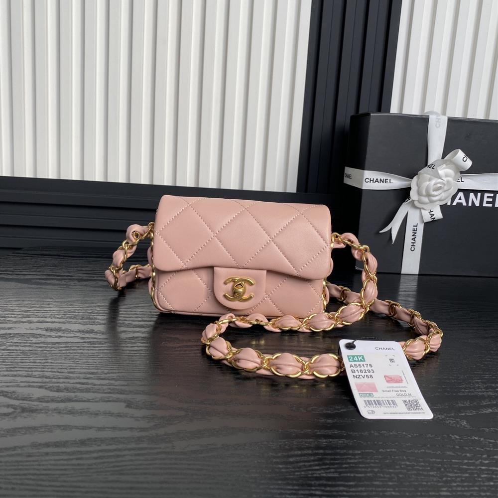 Chanel24K Premium AS5175 Underarm Bag Double C Coarse Chain Sheepskin Leather with Vintage Metal Unique Design Style More Temperament Very Versatile s