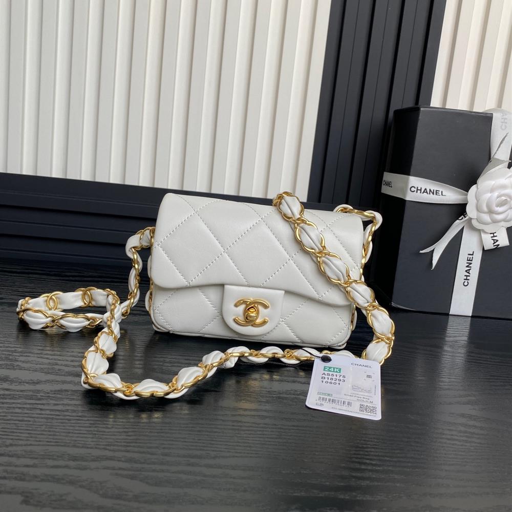 Chanel24K Premium AS5175 Underarm Bag Double C Coarse Chain Sheepskin Leather with Vintage Metal Unique Design Style More Temperament Very Versatile s