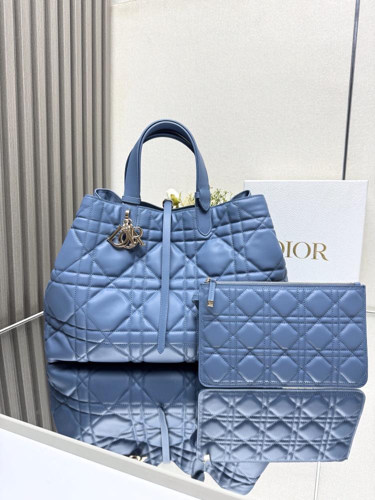 DIOR TOUJOURS Handbag Blue LargeThis Dior Toujours handbag made a brilliant debut in the 2023 SpringSummer collection with a unique and practical de