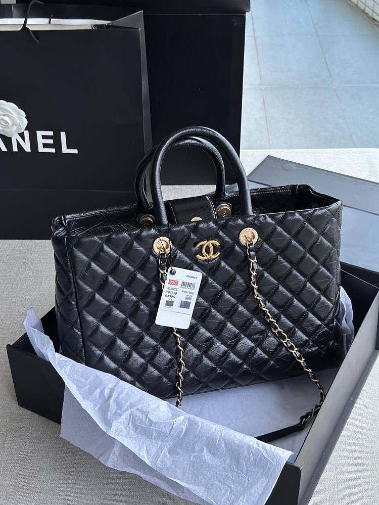 CHANEL Model A93525 Size 36X38X16CM Small Model 57974 Size 21X30X14CM2019 SpringSummer New Shopping Large Handbag Imported Palm Pattern and Gold Meta