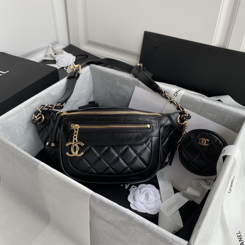 Ohanel AS1077 Chanel Bag 2019 AutumnWinter New Waist and Chest Bag Zero Money Bag Chain Can Diagonally Cross Fried Chicken Likes Size 34x15x6cm  pro