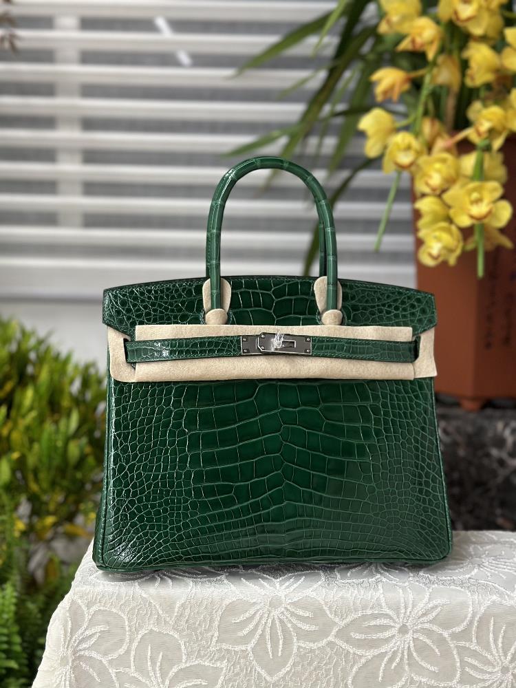 Birkin30 shiny American emerald silver buckle matching craftsmanship in stock  professional luxury fashion brand agency businessIf you have wholesa