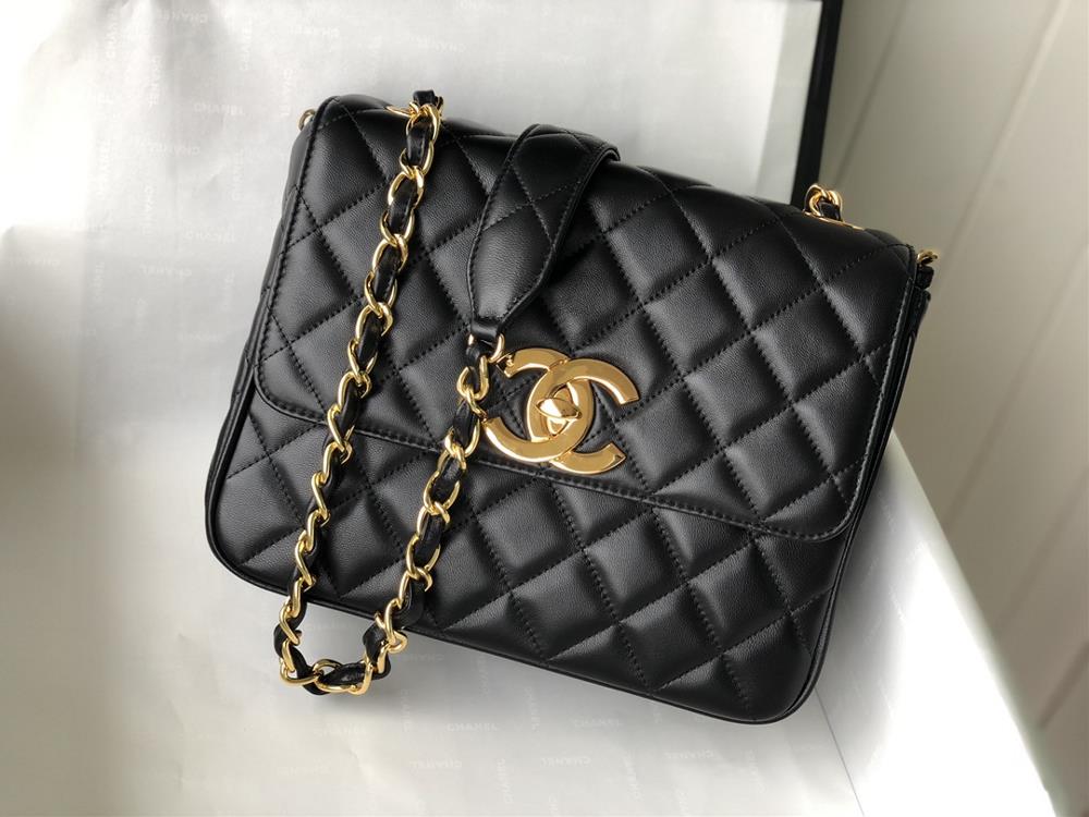 Qi Chang Wang Bei Sao Used BagDafang Fat Middle aged Bag in stock classic diamond grid with gold hardware imported sheepskin with excellent glossine