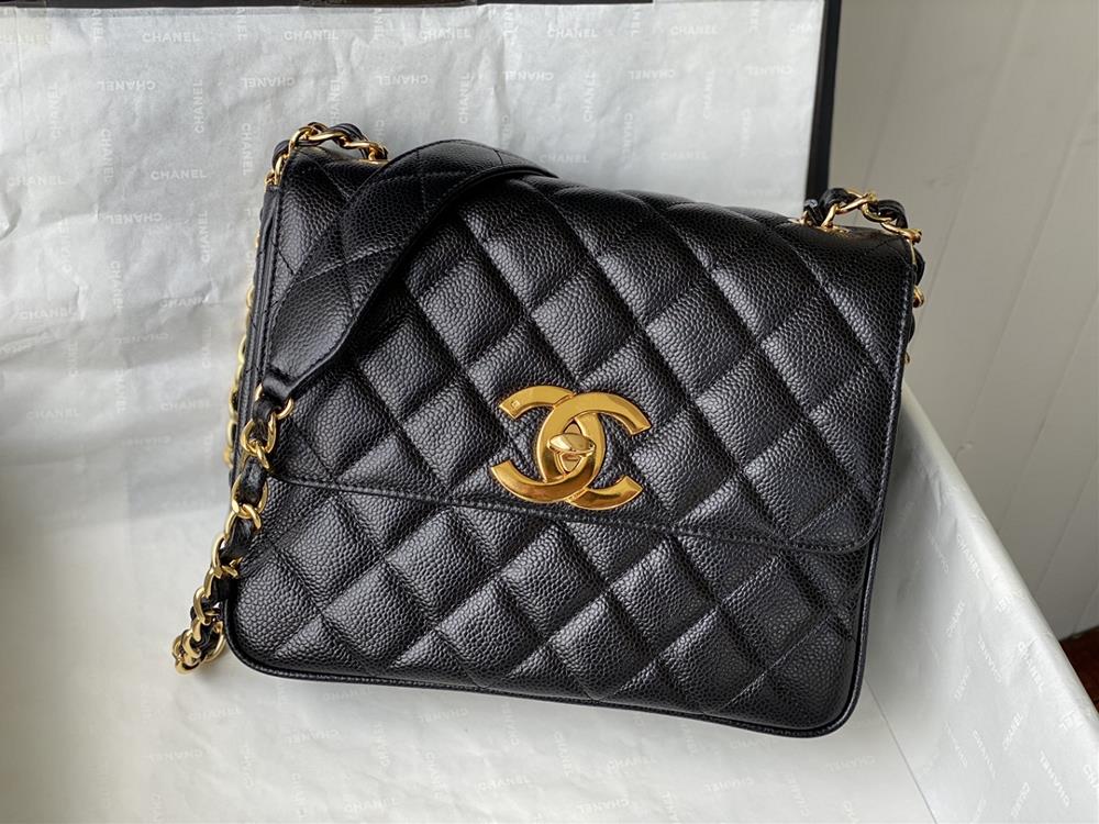 088Qi Chang Wang Bei Sao Used BagDa Fang Pang used bag in stock classic diamond grid matched with gold hardware imported cowhide caviar with excelle