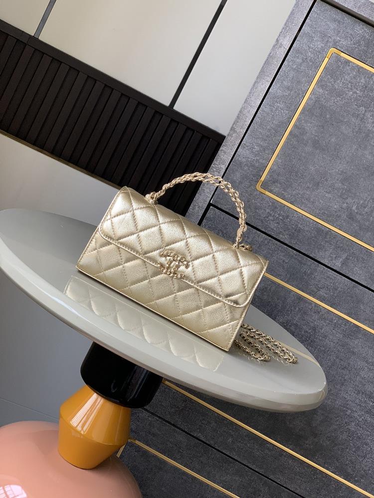 Gold Penang 25s Cross Handle Black Gold Horizontal Edition Large This Season Must Buy Horizontal Flip Cover Design Retro yet Fashionable Leather Chai