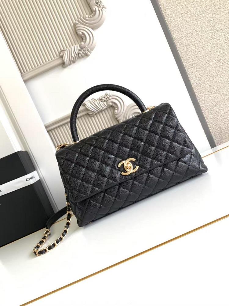 A92991 Latest Prism Fine grained Embossed Calfskin Handle Shoulder Cross Shoulder Handbag with Lid Cover Embossed Calfskin Small Ball Pattern and To