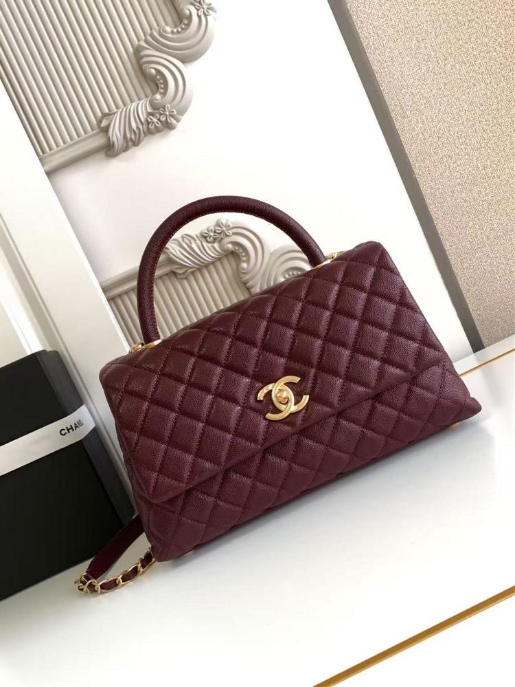 AS92991 latest ribbed fine grain embossed calf leather handle single shoulder crossbody handbag cover bag with embossed calf leather small ball patt