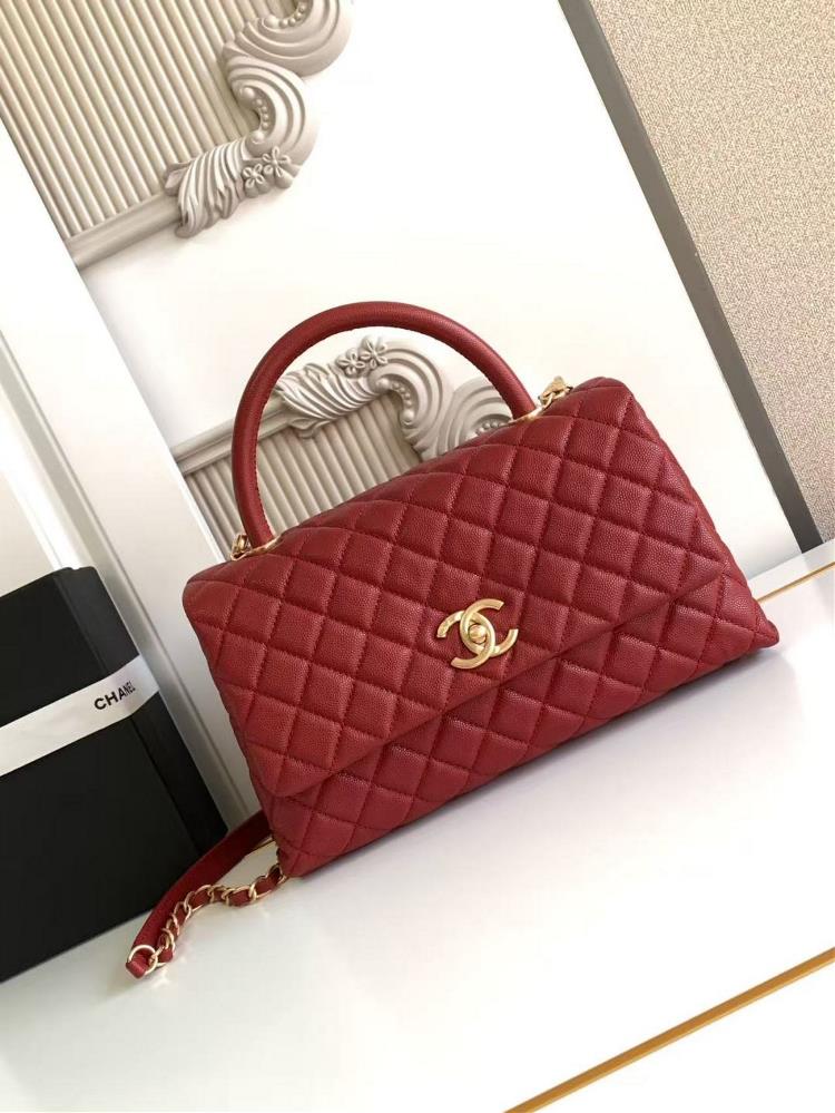 AS92991 latest ribbed fine grain embossed calf leather handle single shoulder crossbody handbag cover bag with embossed calf leather small ball patt