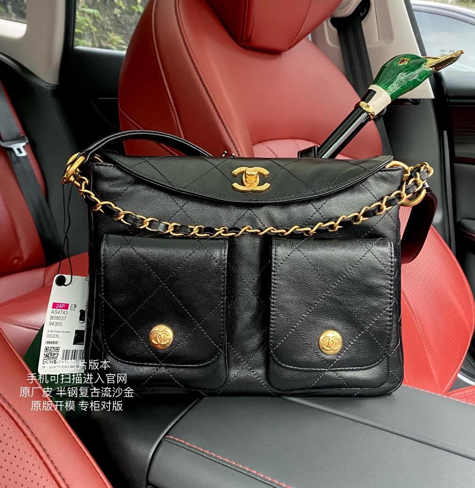 24p Hobo Hipi Postman Bag Top Quality Original Single Steel Retro Sand Gold Chip Edition Authentic mold making and customized factory tire leather wi