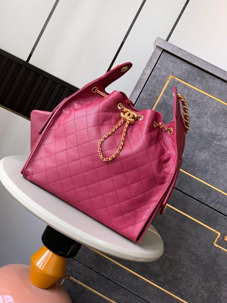 The wine red large size 40cm is shipped out imported ultra soft caviar cowhide not the top quality hard goods on the market OHANEL 25S drawstring b