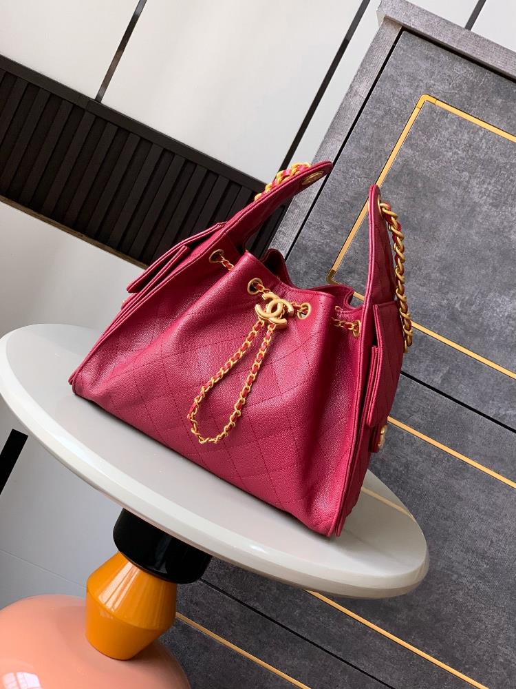 Imported super soft caviar cowhide in burgundy color with topquality products that are not hard on the market OHANEL 25S drawstring bucket Hobo bla