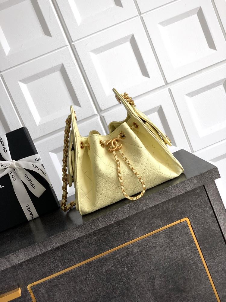 Mini size chicken yellow OHANEL 26C caviar leather new hippie shiny black gold casual lazy bag shape is undoubtedly the king of spring and summer vaca