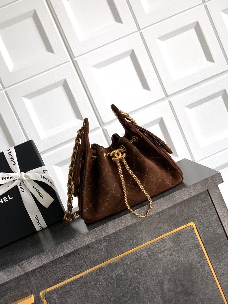 Mini size deep zongzi khaki OHANEL 26C suede leather new hippie shiny brown casual lazy bag shape is undoubtedly the king of spring and summer vacatio