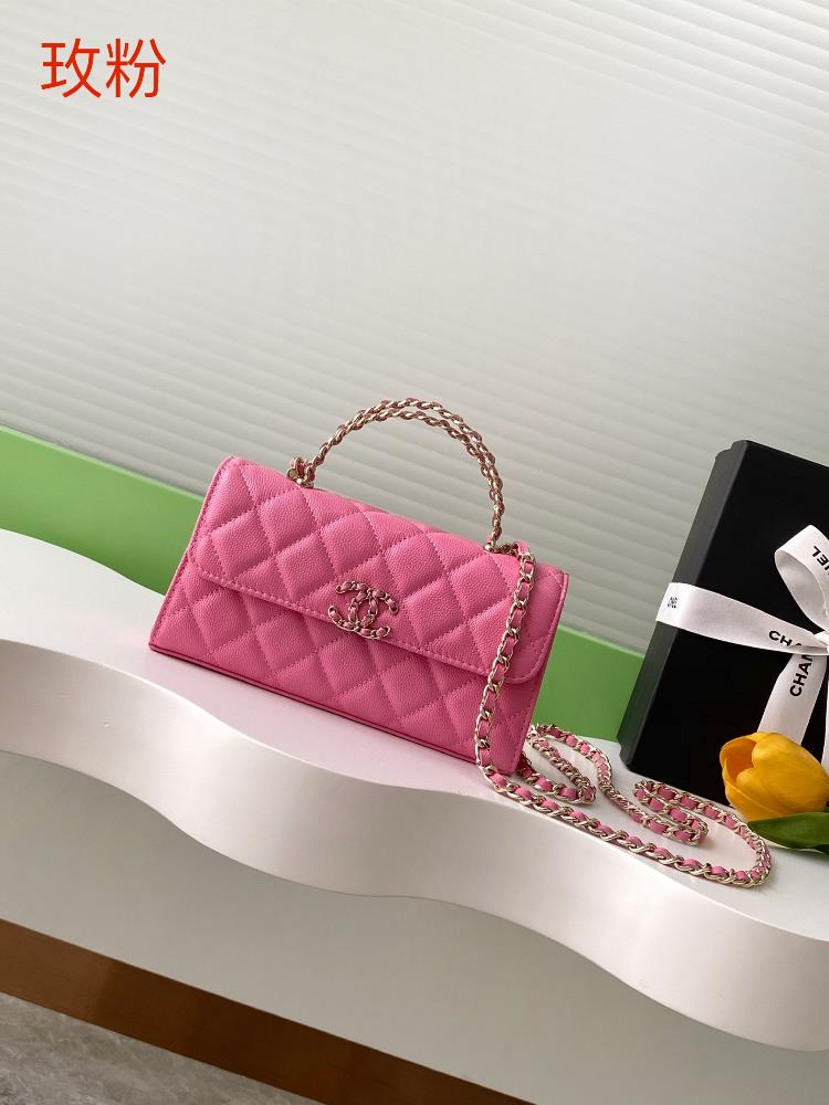 The design of the 25A cross handle leather horizontal version and large horizontal flip cover is both retro and fashionable with a leather chain inte