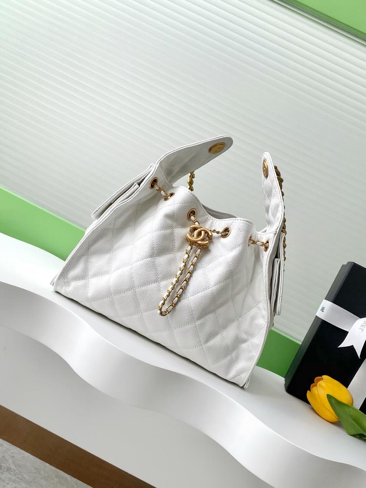 25c Ball Pattern Leather Hip Hop BagChanel Hobo Underarm Bag Hippie Underarm Bag SmallRetro gold coin button drawstring bucket bag with diamond grid p
