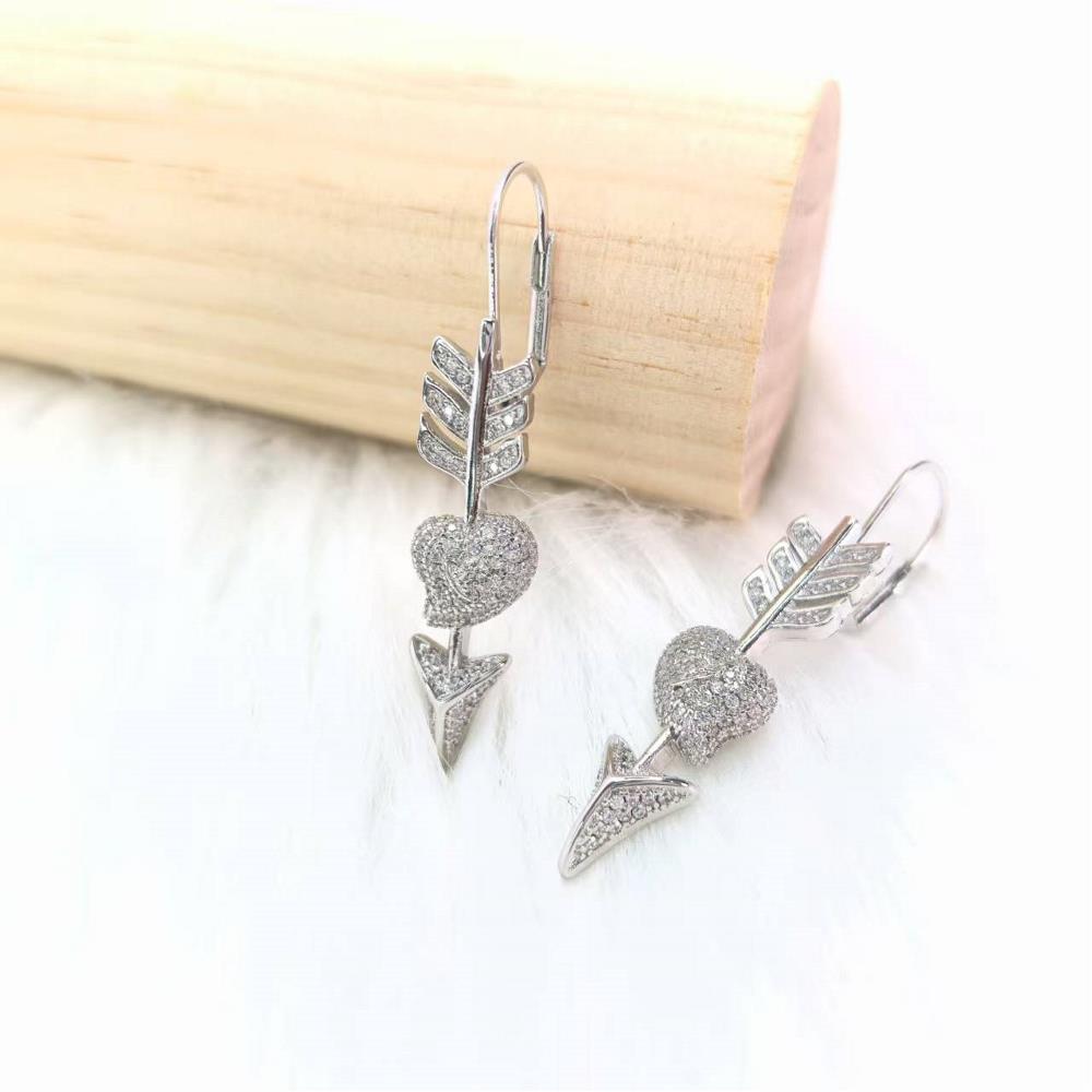 Empress Dowager Vivian Cupid Full of Diamond Heart Saturn EarringsTagName  Queen Dowagers ear studs tagId 78725136  professional luxury