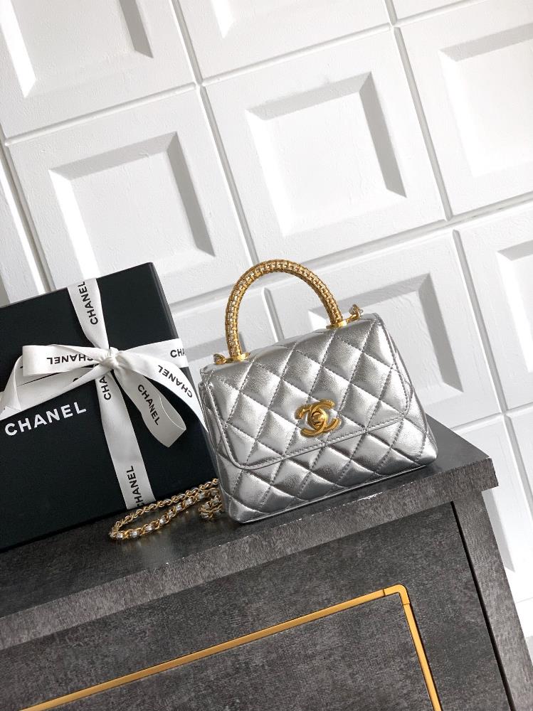 Platinum silver 14cm OHANEL 25A gold diamond hollow handle is a classic and fashionable series with a hot selling item coming The cocohandle classic