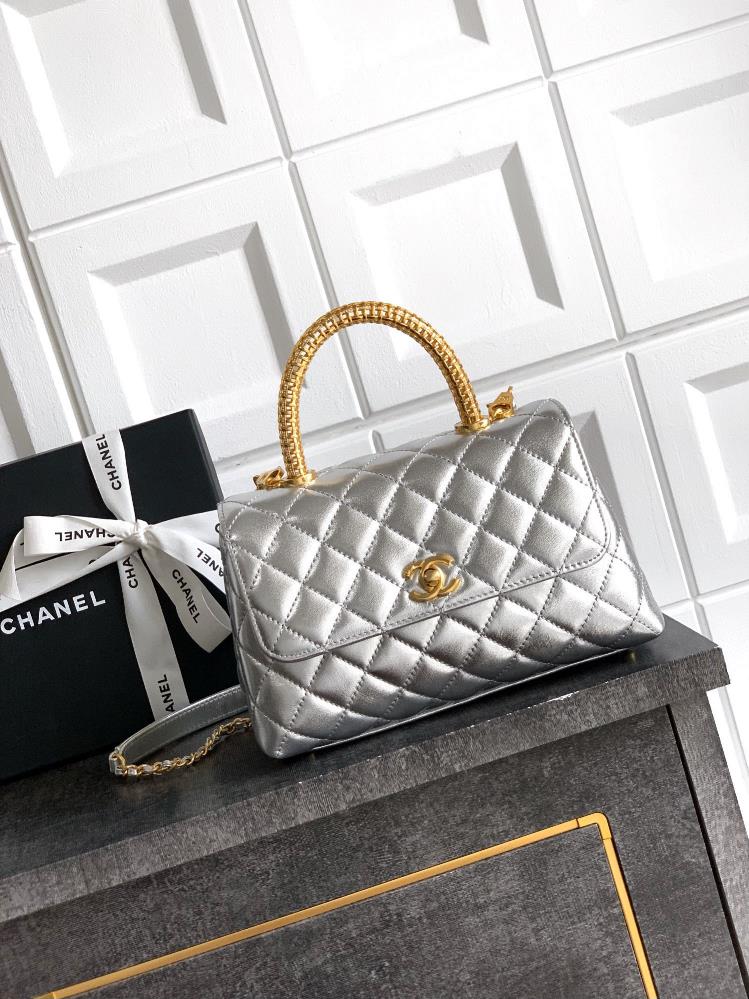 Platinum silver 23cm OHANEL 25A gold diamond hollow handle is a classic and fashionable series with a hot selling item coming The cocohandle classic