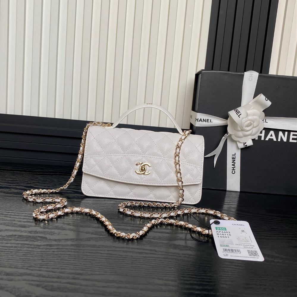 Chanel 25C Woc Organ Bag AP4402 Logo Handheld Single Shoulder Calfskin with Gold Metal giving a fresh and elegant fashion vibe at a glanceWith its cl