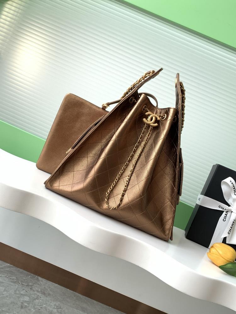 25c Ball Pattern Leather Hip Hop BagChanel Hobo Underarm Bag Hippie Underarm Bag MediumRetro gold coin button drawstring bucket bag with diamond grid