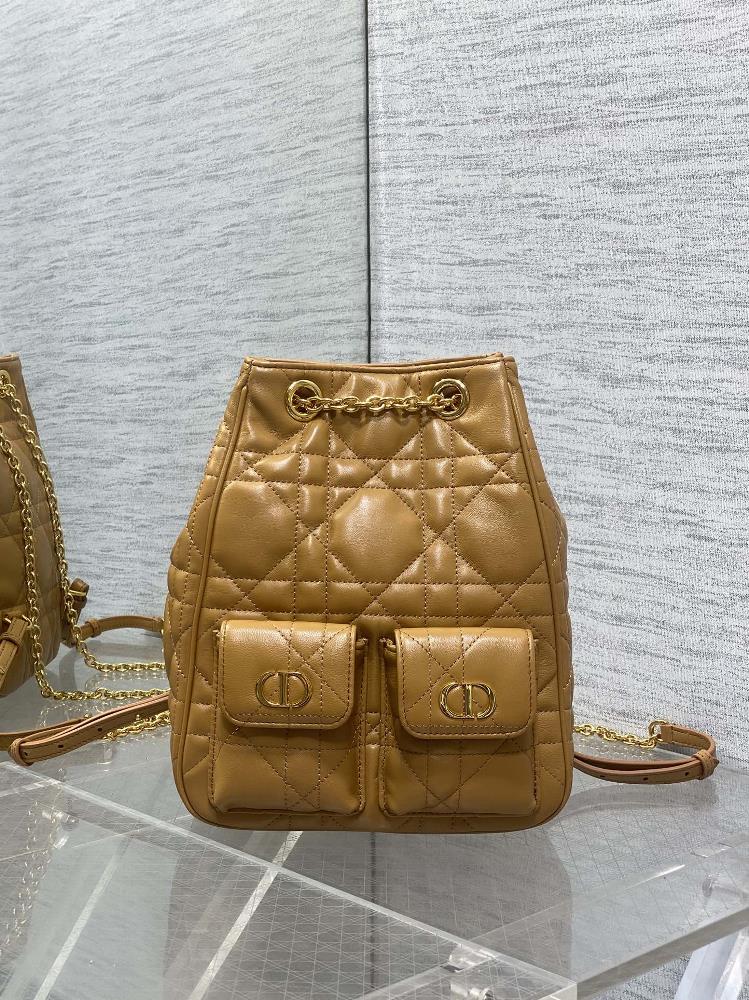 Dior Large SpotCaro Multicarriy Double Shoulder Wealth Bucket Backpack Series the new beauty bag has been launched again Imported lambskin is caref