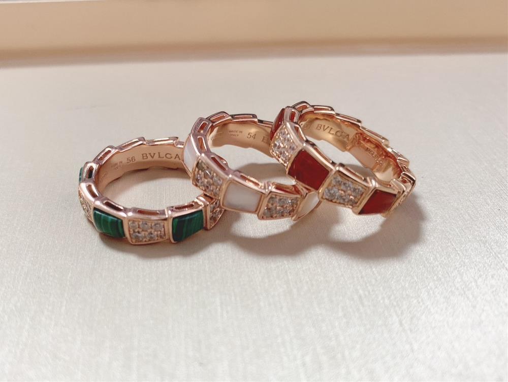 Take a set of actual photosBV Classic Snake Ring Wide EditionSize 59tagId 9444089TagName Bulgari Ring  professional luxury fashion brand a