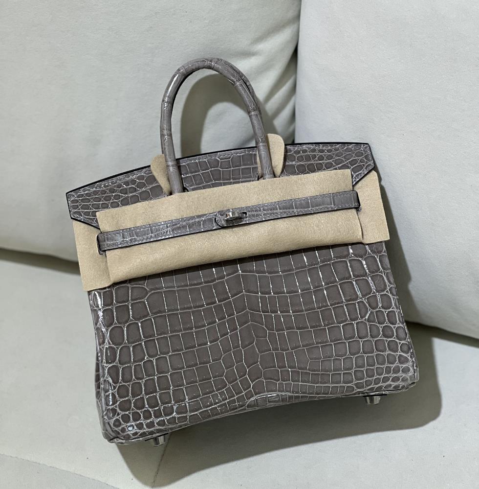 New Birkin 25 Nile High gloss Grey Silver Buckle in Stock  professional luxury fashion brand agency businessIf you have wholesale or retail intentio