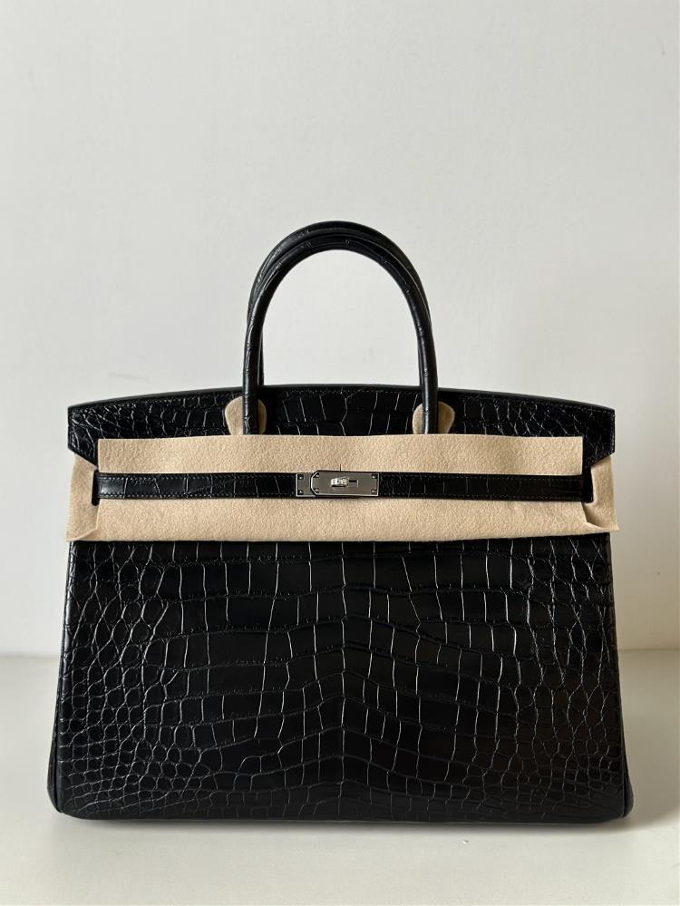 Birkin40 Nile matte crocodile horizontal black silver buckle in stock  professional luxury fashion brand agency businessIf you have wholesale or re