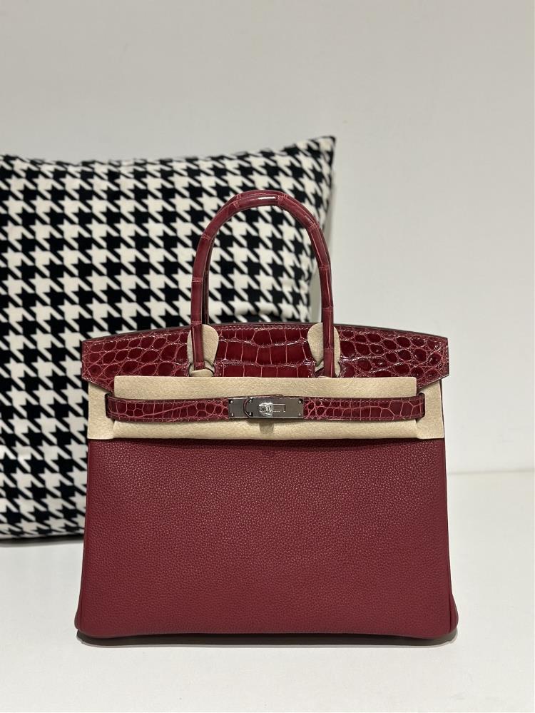 Platinum 30Touch alligator paired with Togo cowhide and burgundy silver buckle  professional luxury fashion brand agency businessIf you have wholesa