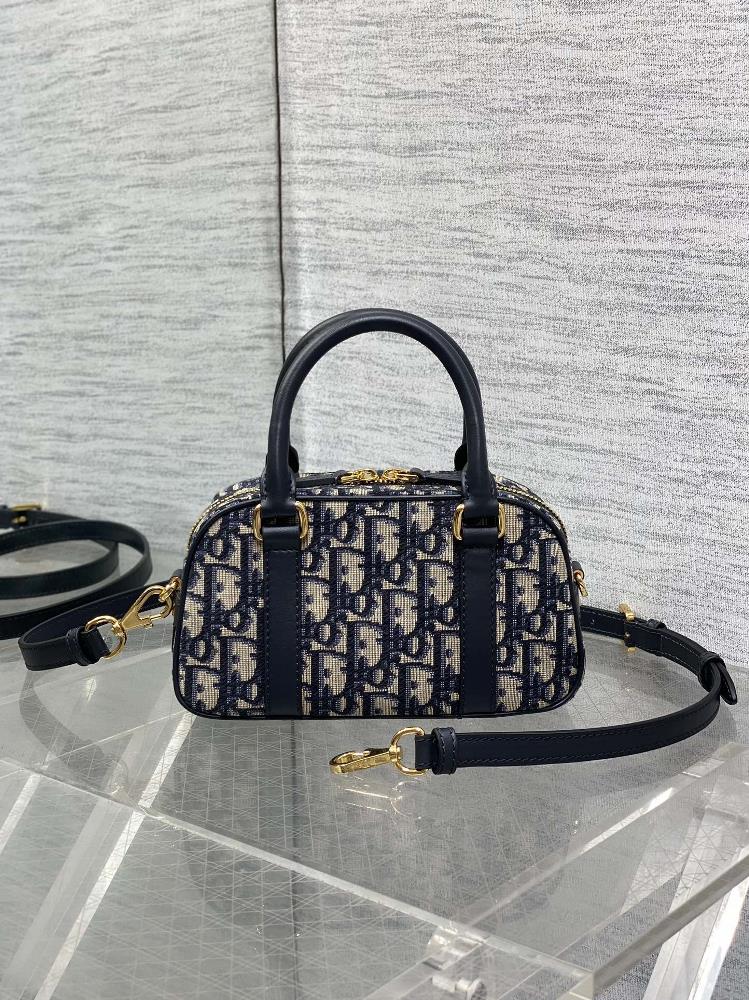 DVibe bowling bag small size with a casual and sporty style simple yet fashionable carefully crafted with blue Obliaue printed fabric exquisite an
