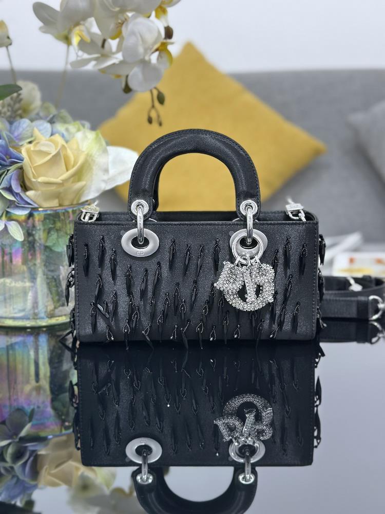 Lady DJoys small embroidered bullet black beads are carefully crafted from silk fabric and the black bead decoration is hand embroidered showcasing