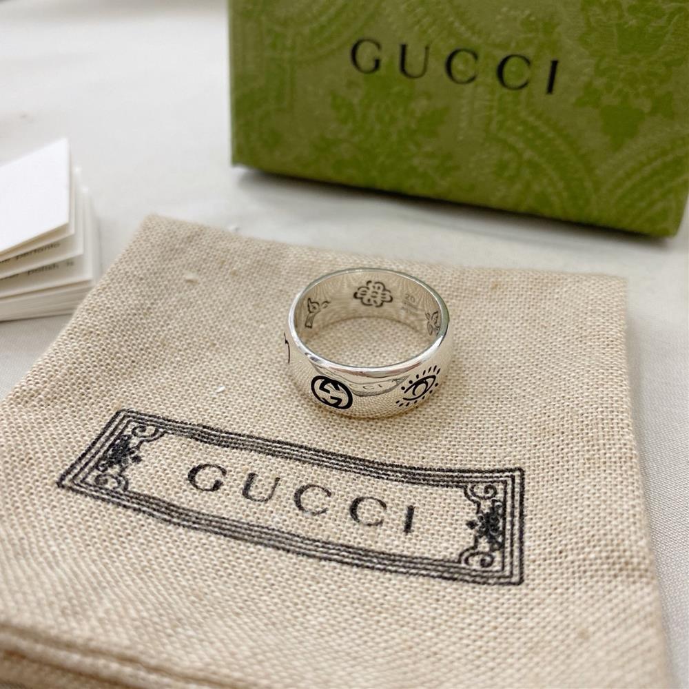 Gucci 925 Pure Silver Double G Love Fearless Wide Edition RingWidth 9mmSize 10 12 14 16 18 20 22 24TagName  Gucci Ring tagId 10722586  pr