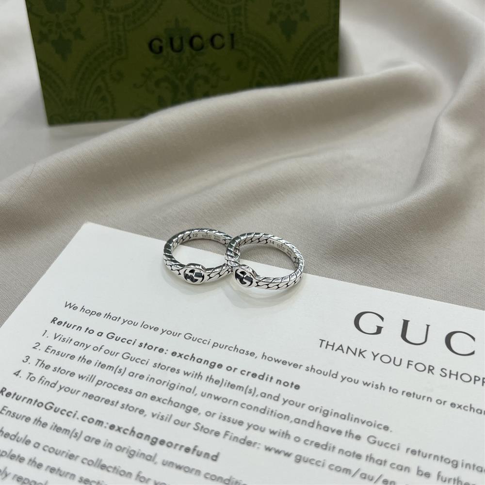 New releases todayGucci 925 sterling silver interlocking double G ringSize 10 12 14 16 18 20 22 24TagName  Gucci Ring tagId 10722586  pro