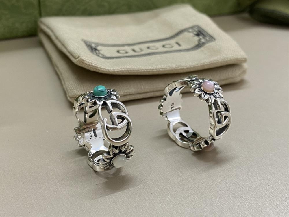 Gucci Double G Flower Rivet RingRing in stock US number 5678910Gucci number corresponds to 09121561172022TagName  Gucci Ring tagId 10722586