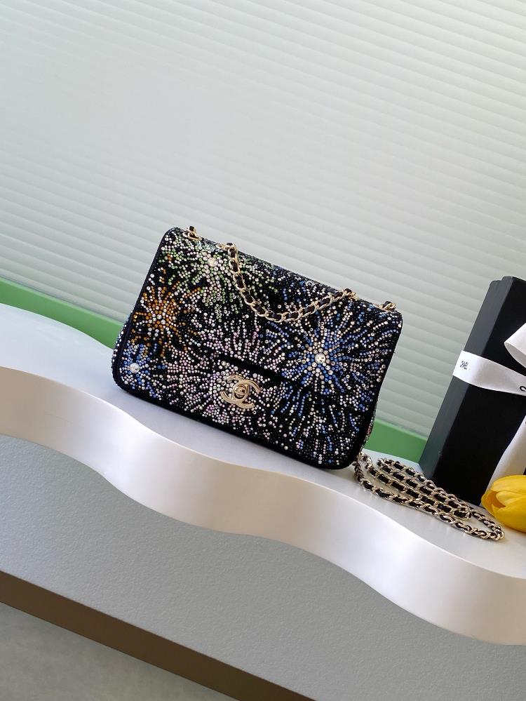 The Chanel 25N Fireworks Crystal CF Bag is a limited edition of the Coco Neige skiing coll