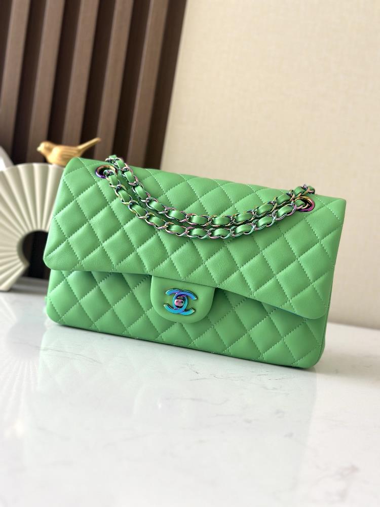 0 in stock complete set of packaging Chane imported sheepskin full rigid hardwareNew Green and Blue Color Button Classic SheepskinTwisting and openi