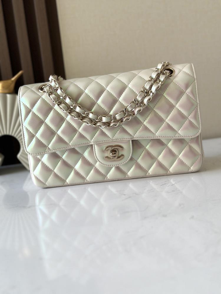 Complete packaging in stock Chane imported sheepskin full rigid hardwareNew Pearl Apricot Light Gold Buckle Classic SheepskinTwisting and opening wit