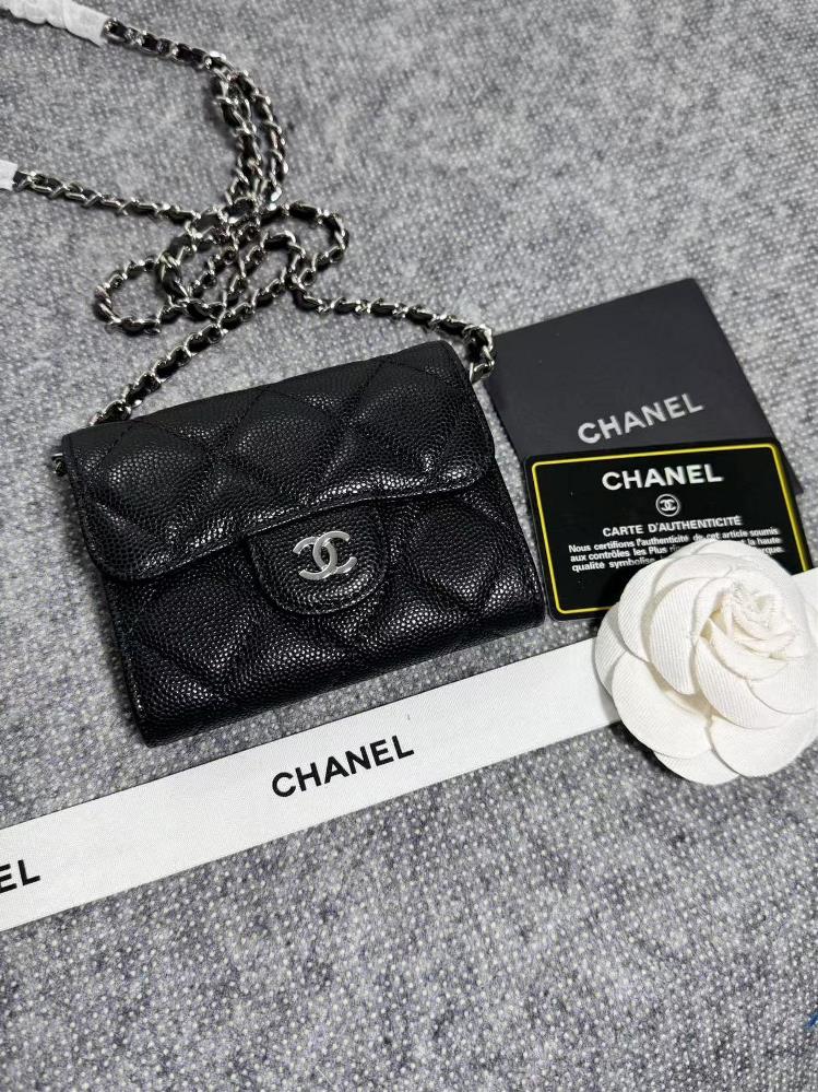 Clearance 180 new item in stock classic chain dinner bag model 81082 imported caviar small ball pattern with light hardware builtin two layers for la