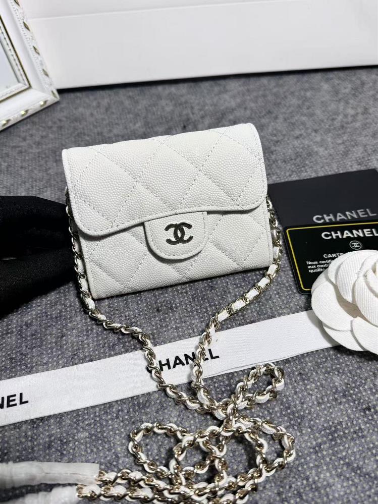 Clearance 180 new item in stock classic chain dinner bag model 81082 imported caviar small ball pattern with light hardware builtin two layers for la