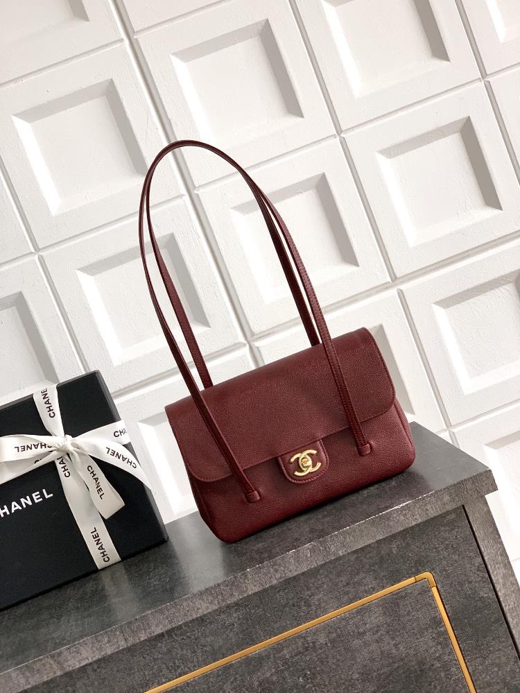 Large size with lock buckle 22cm burgundy OHANEL 26CJennie celebrity style with a touch of fashion style to match the taste This new model is compl