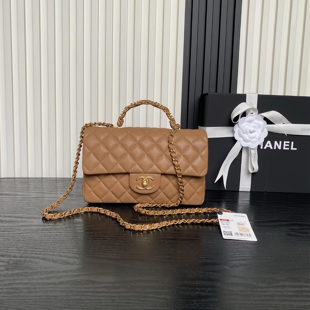 Chanel 25B Dual C Logo Handle CF mini AS5702 Exquisite Handle Design More Fashionable Particle Leather with Metal Retro Hardware Texture Wear resistan