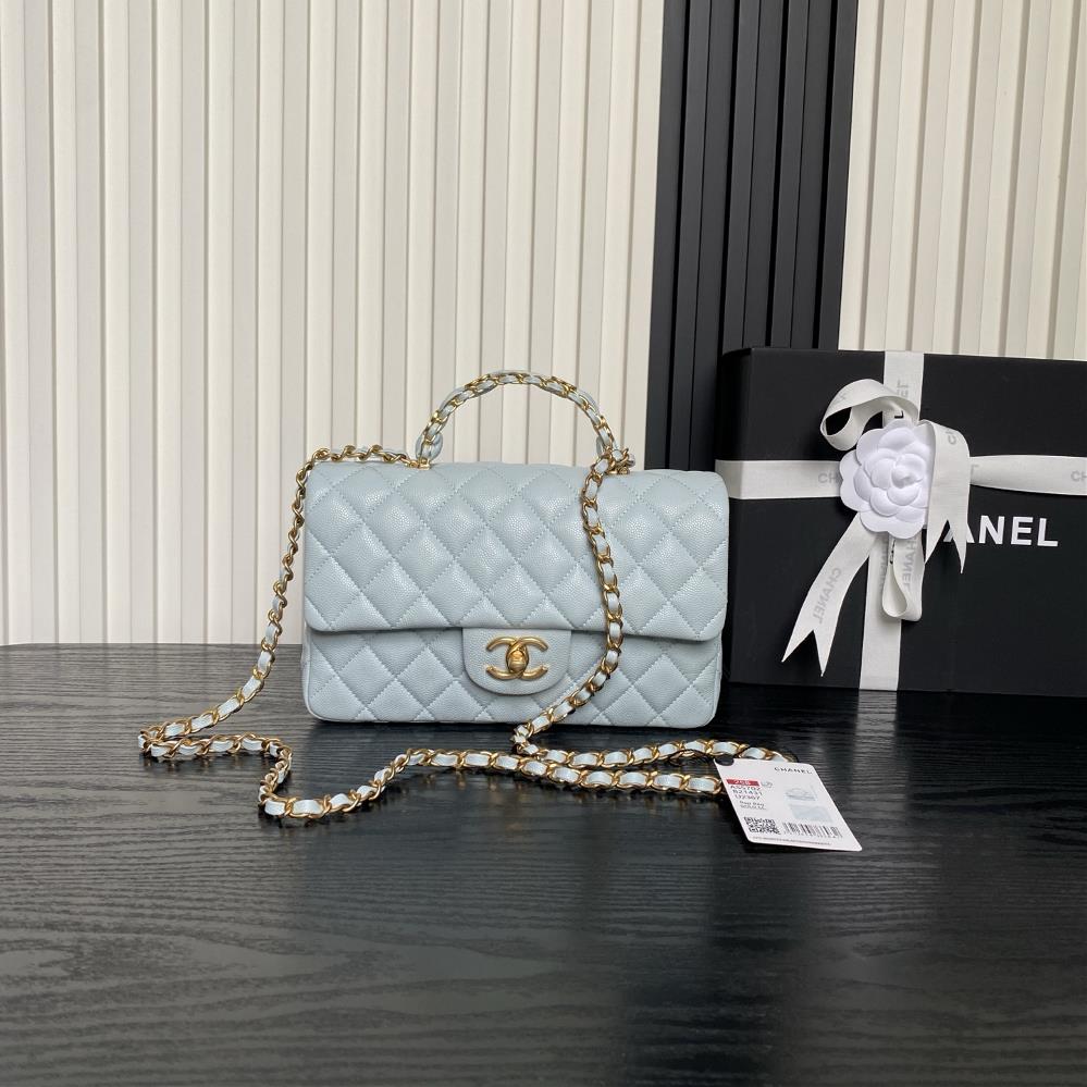 Chanel 25B Dual C Logo Handle CF mini AS5702 Exquisite Handle Design More Fashionable Particle Leather with Metal Retro Hardware Texture Wear resistan