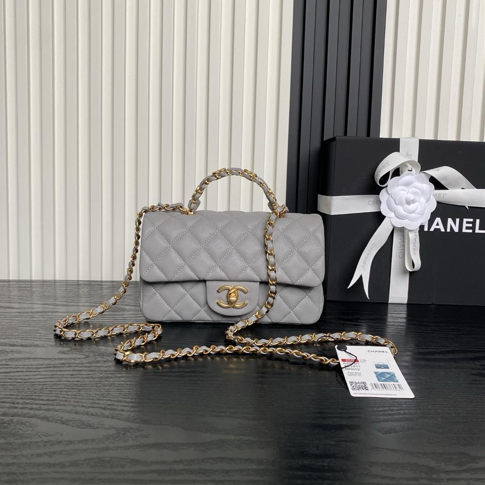 Chanel 25B Dual C Logo Handle CF mini AS5701 Exquisite Handle Design More Fashionable Particle Leather with Metal Retro Hardware Texture Wear resistan