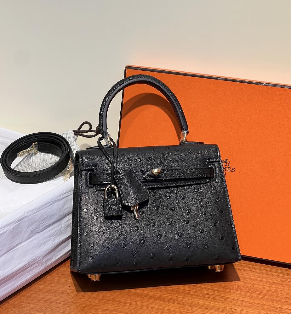 Kelly 22 ostrich skin with big ears black gold in stock  professional luxury fashion brand agency businessIf you have wholesale or retail intention
